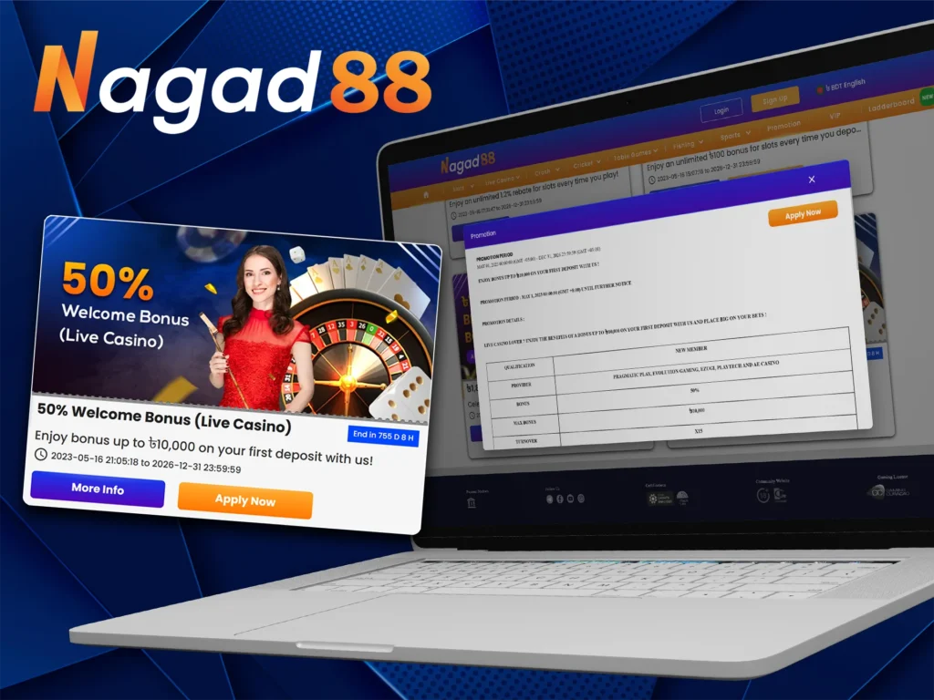 Nagad88 Live Casino Bonus