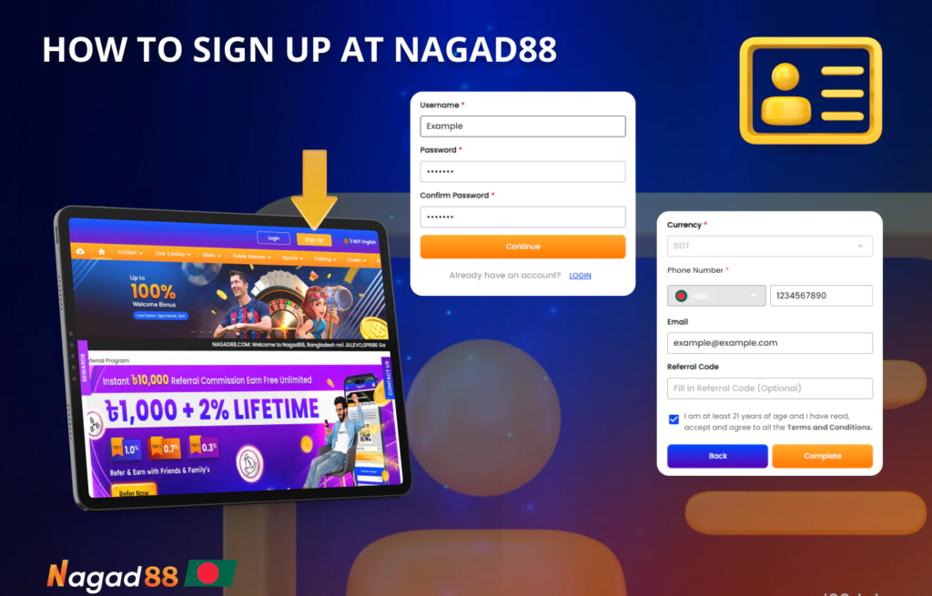 Sign Up at Nagad88